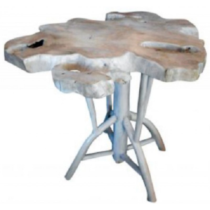 T 77- Τραπέζι Σαλονιού  Από Φυσικό Ξύλο Φ70x70cm