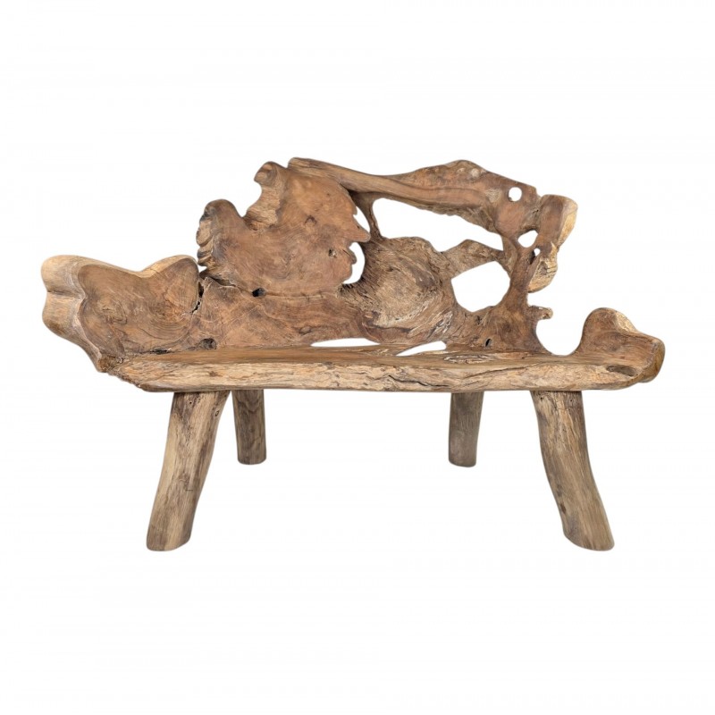 Καναπές  παγκάκι ROOT  από φυσική ρίζα ξύλου Teak Διαστάσεις: 160x60x75