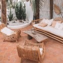 AGAPI CANE Πολυθρόνα από φυσικό Bamboo Rattan και σκελετό από ξύλο teak  Διαστάσεις: 67x77x90cm 