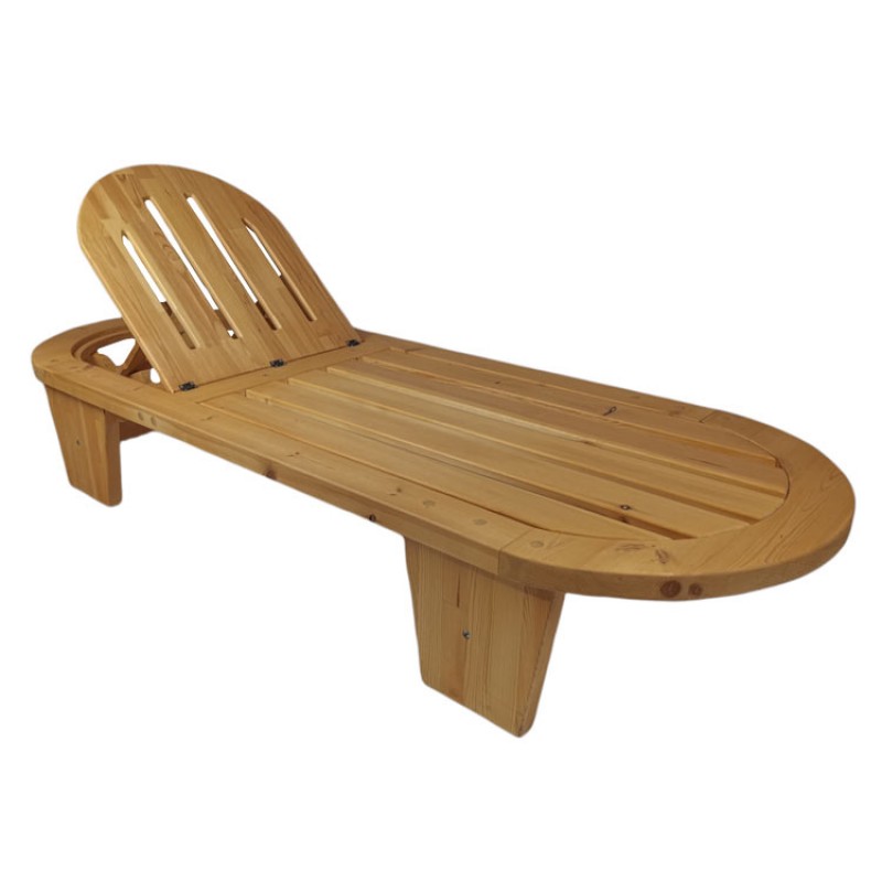 Ariana lounger OVAL Ξαπλώστρα ξύλινη από πεύκο εμποτισμού βαρέως τύπου 200χ78x33cm