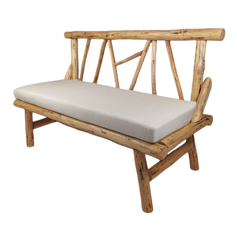 B-25 Παγκάκι από κορμούς με μαξιλάρια  130x55x80cm 