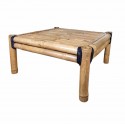 Τραπέζι από φυσικό bamboo Ινδονησίας. Διαστάσεις: 100x100x45cm  -  EXOT 100 