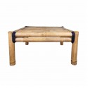 Τραπέζι από φυσικό bamboo Ινδονησίας. Διαστάσεις: 100x100x45cm  -  EXOT 100 