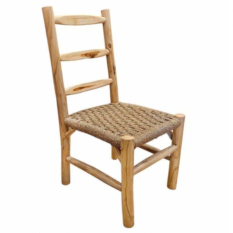 Καρέκλα φαγητού από ξύλο Teak, με πλεκτό φυσικό κάθισμα από Sea Grass.  DC-3121  