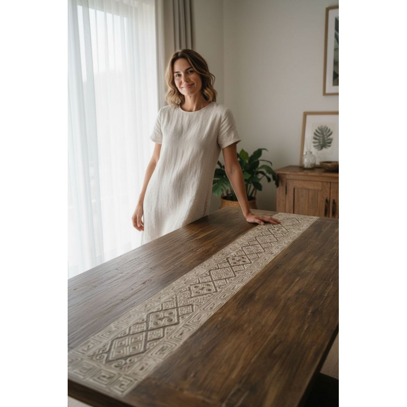 CARVING 140649   Τραπέζι φαγητού από ξύλο Suar Teak  Διαστάσεις: 200x100x75