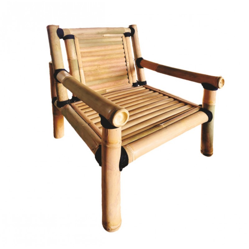 BAMBOO ARMCHAIR  LZ-17Πολυθρόνα από φυσικό Bamboo, περιλαμβάνει μαξιλάρι 65x70x80