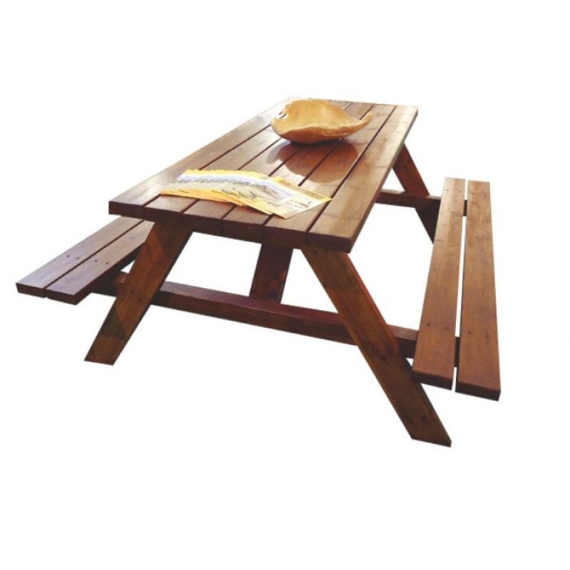 PIK NIK  -  Πάγκος  πικνίκ ξυλινος  Διαστάσεις:150x150x75 ΚΩΔ.87888 