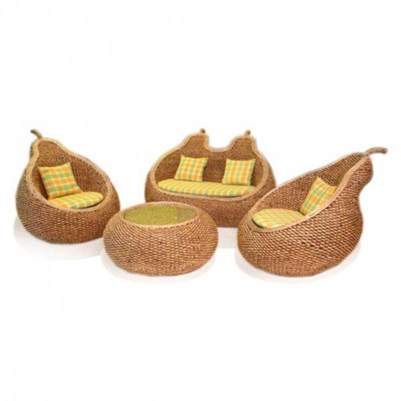 Σετ 4 τμχ  γωνιακό με τραπεζι  290x170cm- PEAR SET 