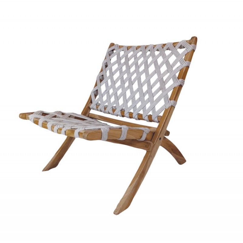 ROXY MAKRAME   Πολυθρόνα   ξύλο teak.Διαστάσεις: 65x65x70cm