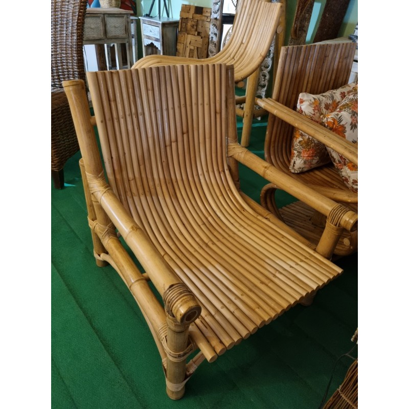 AINIGMA CHAIR  Πολυθρόνα από φυσικό Bamboo και Rattan  65x75x80  