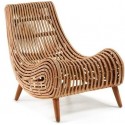 AGAPI CANE Πολυθρόνα από φυσικό Bamboo Rattan και σκελετό από ξύλο teak  Διαστάσεις: 67x77x90cm 