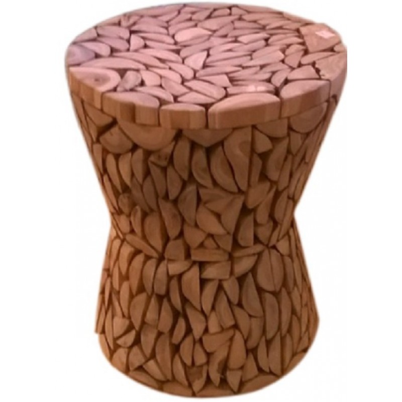 DANDANG  Σκαμπό από ξύλο teak σε φυσικό χρώμα Διαστάσεις: Φ35×45 