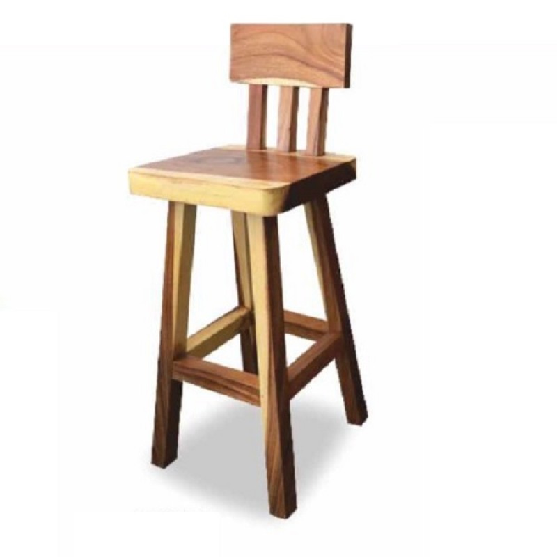 Jepara 5050 Σκαμπώ μπαρ από ξύλο suar  Διαστάσεις:50x50x(75)105cm 