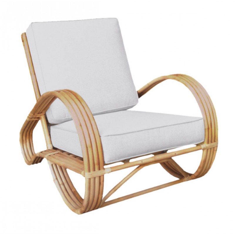 Μοντέρνα lounge πολυθρόνα από bamboo  80X100X85cm - RETRO 545 