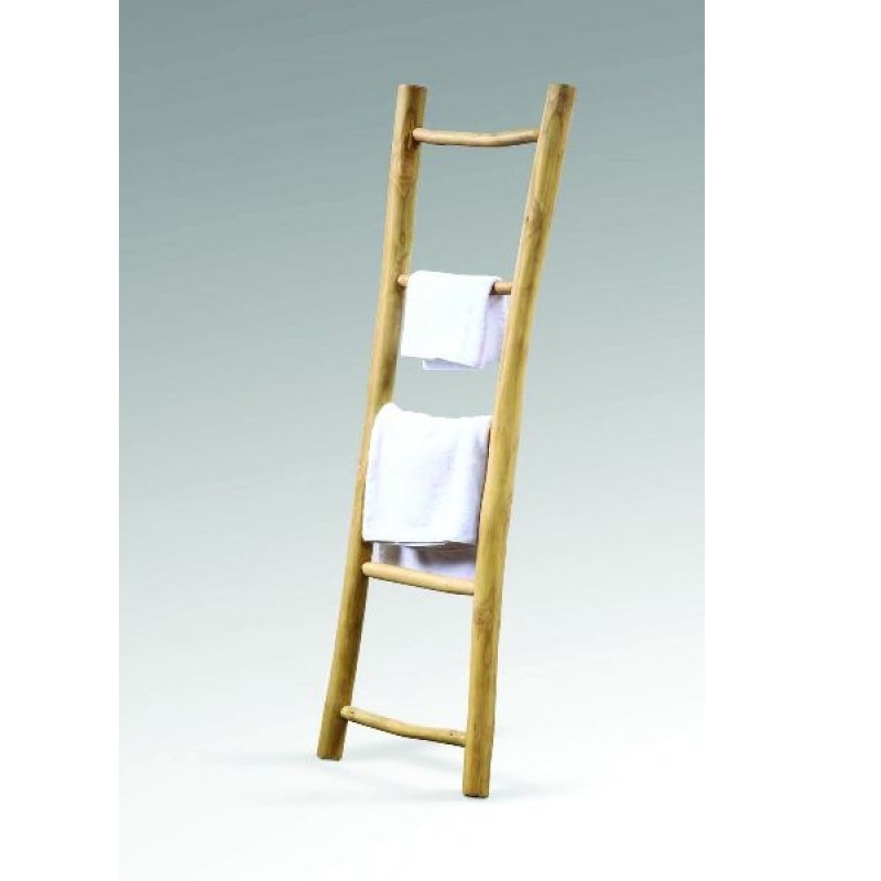 ΡΑΦΙ ΣΚΑΛΑ TEAK WOOD 46x5xΥ150cm  - PRIMITIVE   Σκάλα πετσετών  67888 