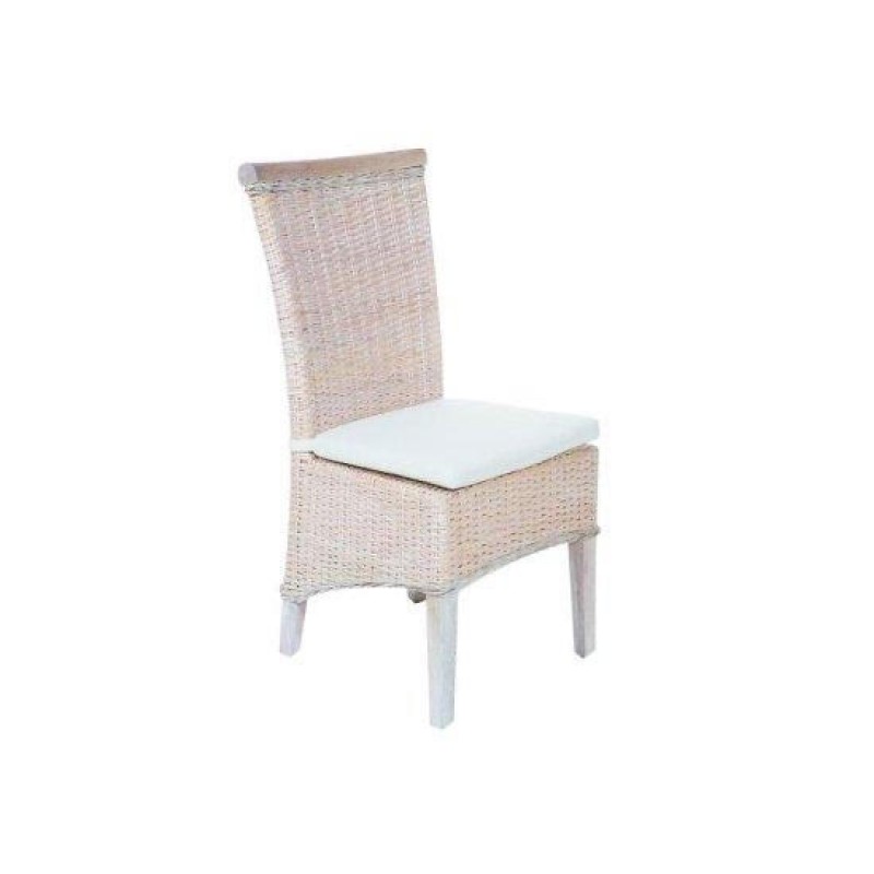 ARIZONA  Καρέκλα από ξύλο Teak και πλεκτό καλάμι Kooboo, περιλαμβάνει μαξιλάρι 45x50x110  