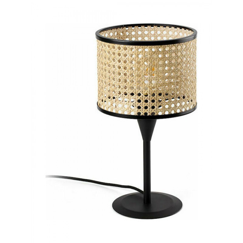 Faro Barcelona Mambo Μεταλλικό Vintage Πορτατίφ για Ντουί E27 LED με Καφέ Καπέλο και Μαύρη Βάση Κωδικός: 64317-47