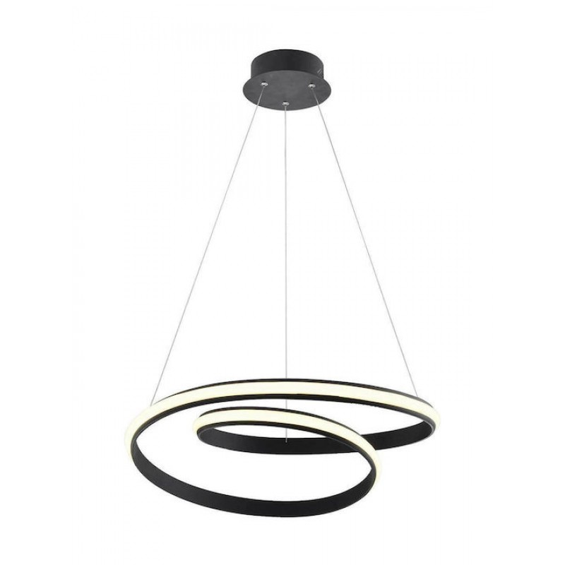 Viokef Sigma Μοντέρνο Κρεμαστό Φωτιστικό με Ενσωματωμένο LED σε Μαύρο Χρώμα Κωδικός: 4247900