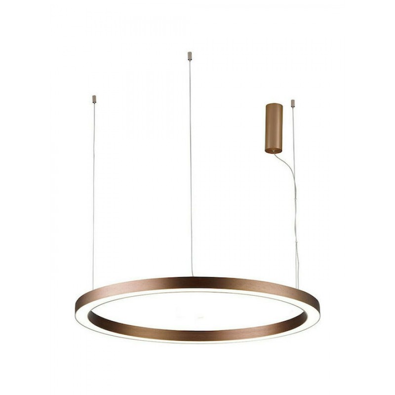 Viokef Μοντέρνο Κρεμαστό Φωτιστικό με Ενσωματωμένο LED σε Καφέ Χρώμα Κωδικός: 4244600