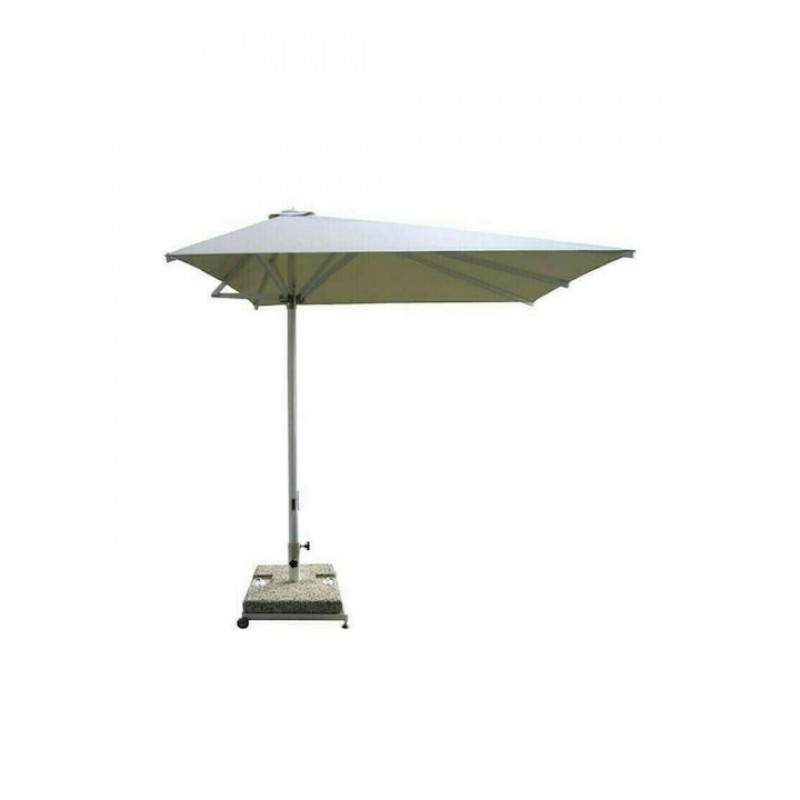 Επαγγελματική Ομπρέλα Δαπέδου Τετράγωνη Αλουμινίου Rex Λευκή 2.5x3m