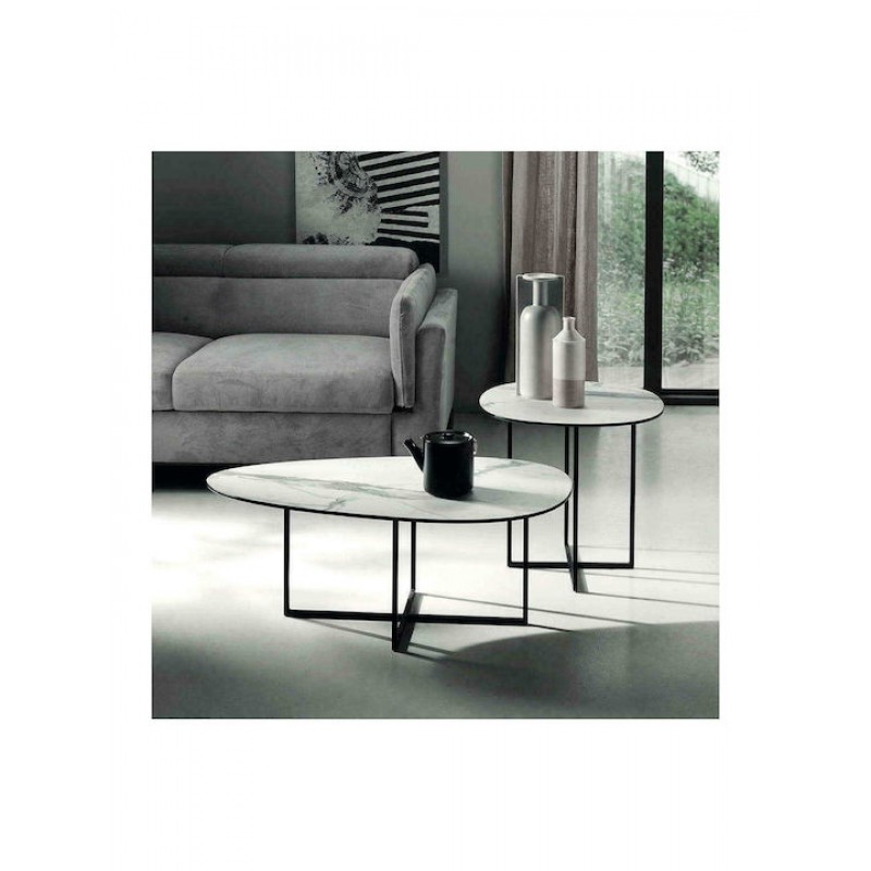 Τραπεζάκι Σαλονιού Ginni 50x47cm White-Marble Capodarte Κωδικός: 37523693