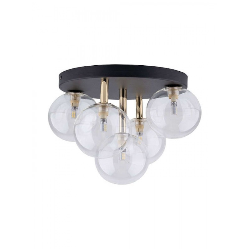TK Lighting Πλαφονιέρα Οροφής 35εκ. Μαύρη με Ντουί G9 Ν. 758