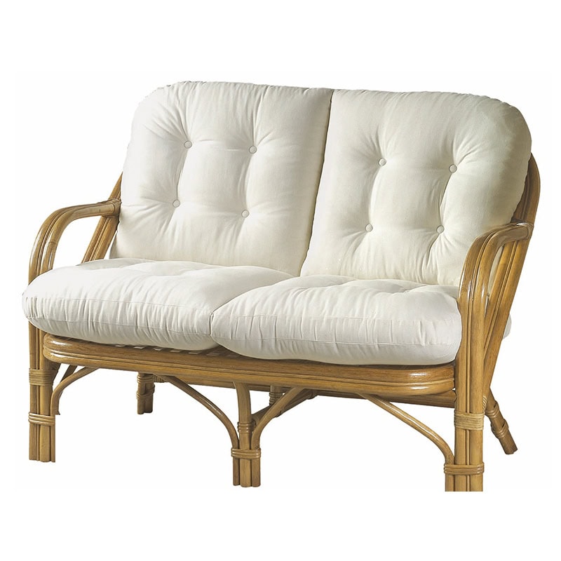 Καναπές Golf διθέσιος δικάλαμος από φυσικό καλάμι – 20341 Διάσταση προϊόντος: 130Χ70Χ90H