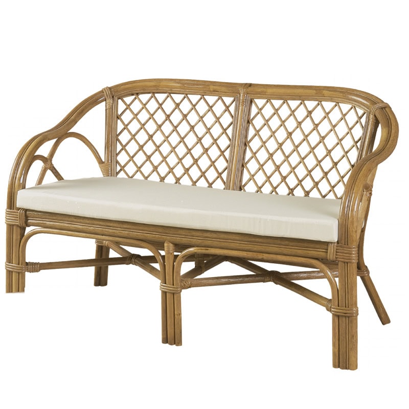 Καναπές μπαμπού διθέσιος Τίτα τρανσπαράν – 2065KAN1 TP Διάσταση προϊόντος:125Χ65Χ80