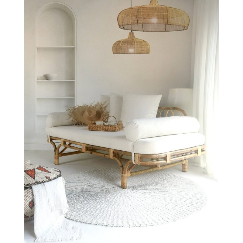 Καναπές Atalia από φυσικό Rattan- 332751 200X103X75H