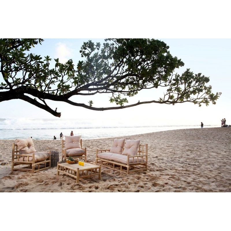 Σετ σαλόνι Madrit από μπαμπού 4τμχ με μαξιλάρια-700207  