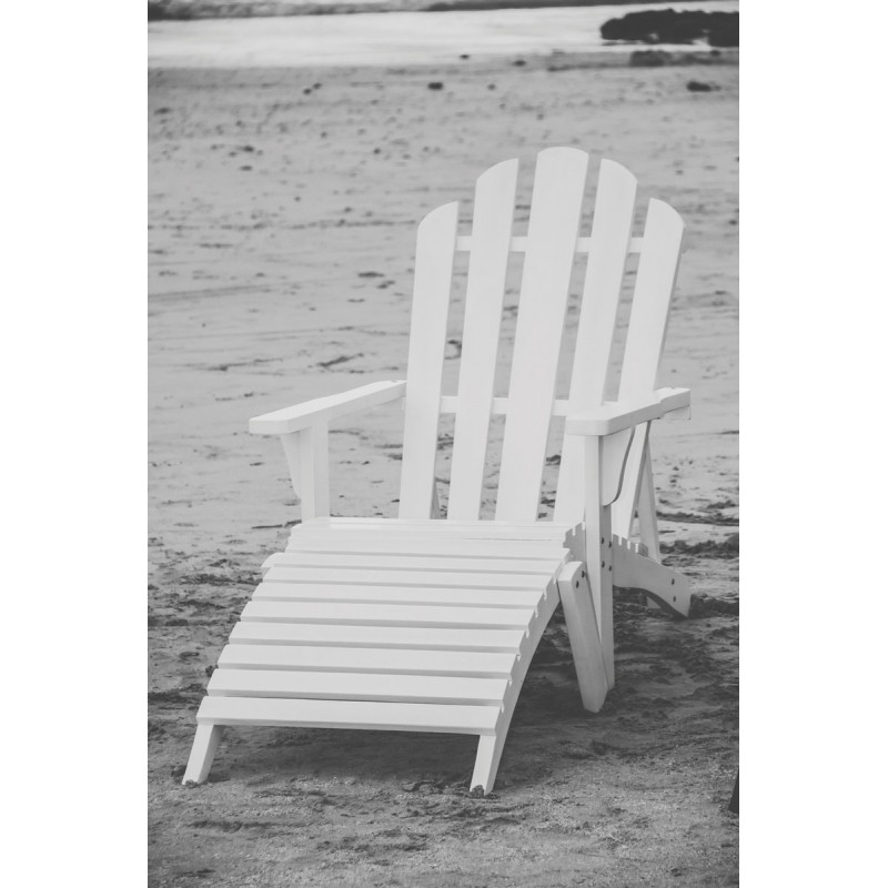 Ξαπλώστρα πολυθρόνα με υποπόδιο από ξύλο mahogany – 801282