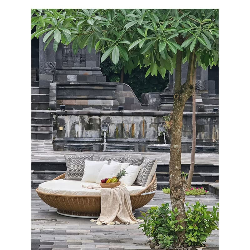 Καναπές Κρεβάτι Klomp Day Bed από συνθετικό Rattan και αλουμίνιο– 900512