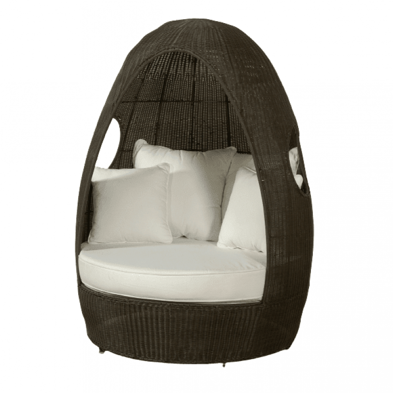 Πολυθρόνα lounge sofa Nukie Egg από συνθετικό Rattan