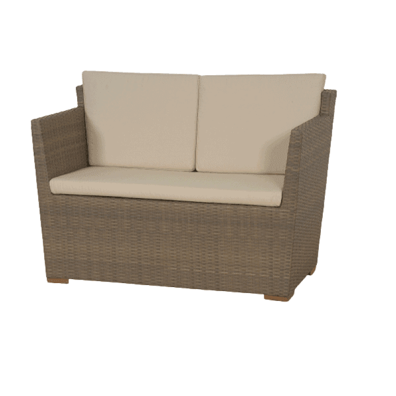 Καναπές διθέσιος από συνθετικό Rattan VIRO με μαξιλάρια – VIVA KAN1 Διάσταση προϊόντος :116Χ80Χ60