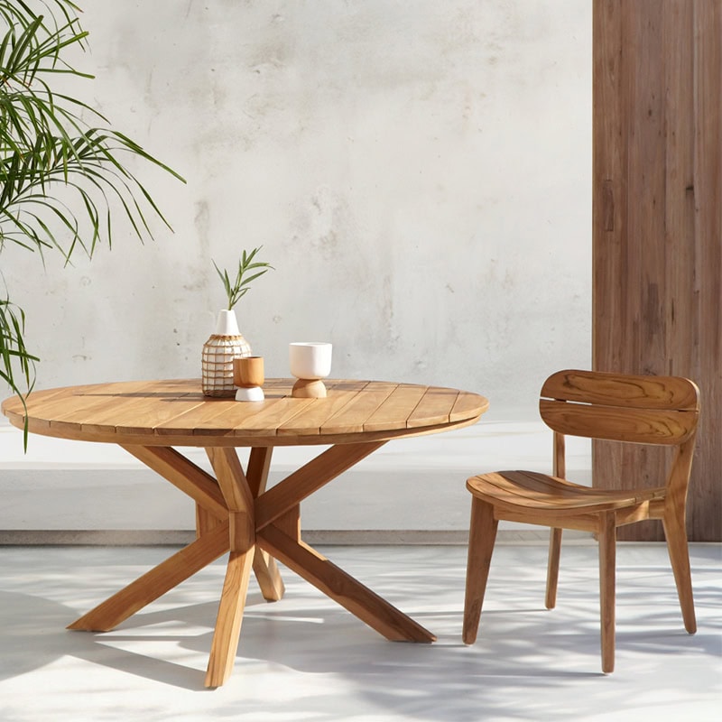 Καρέκλα Kate από ξύλο teak – 126049 Διάσταση προϊόντος: 52X56X75