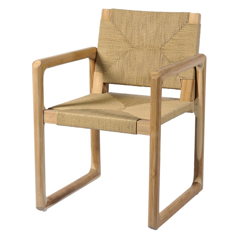 Πολυθρόνα από ξύλο Teak και συνθετικό Rattan Viro- Emma1 Pol Διάσταση προϊόντος :55x60x79H