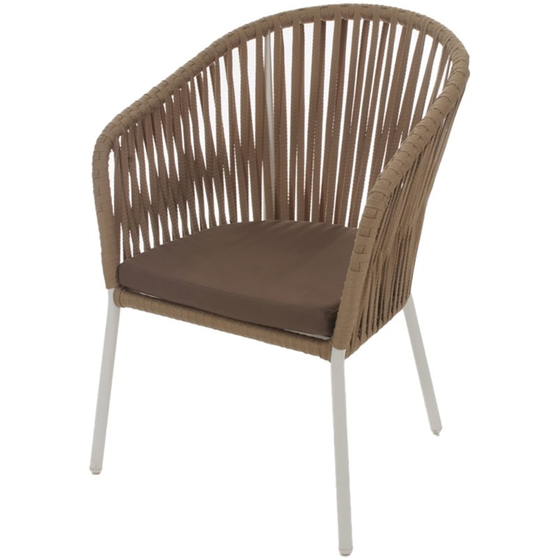 Καρέκλα αλουμινίου ROSA με κορδόνι  Διάσταση Προϊόντος : 62X59X84H