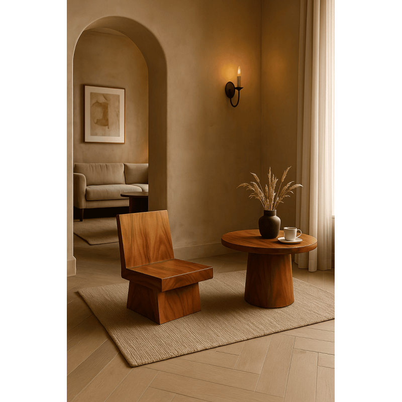 Πολυθρόνα Lounge από μασίφ ξύλο Suar- SUAR1 LOUNGE Διάσταση προϊόντος : 80X80X65H