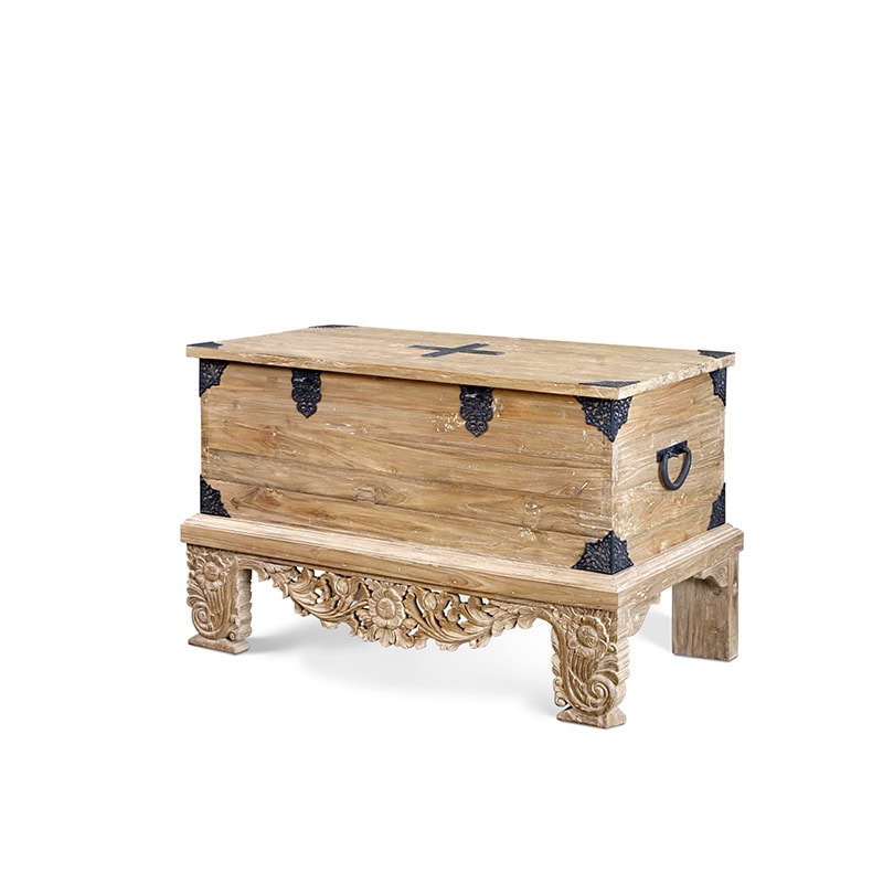 Μπουφές- μπαούλο από ξύλο Teak Dita-120390  Διάσταση προϊόντος: 150x50x80