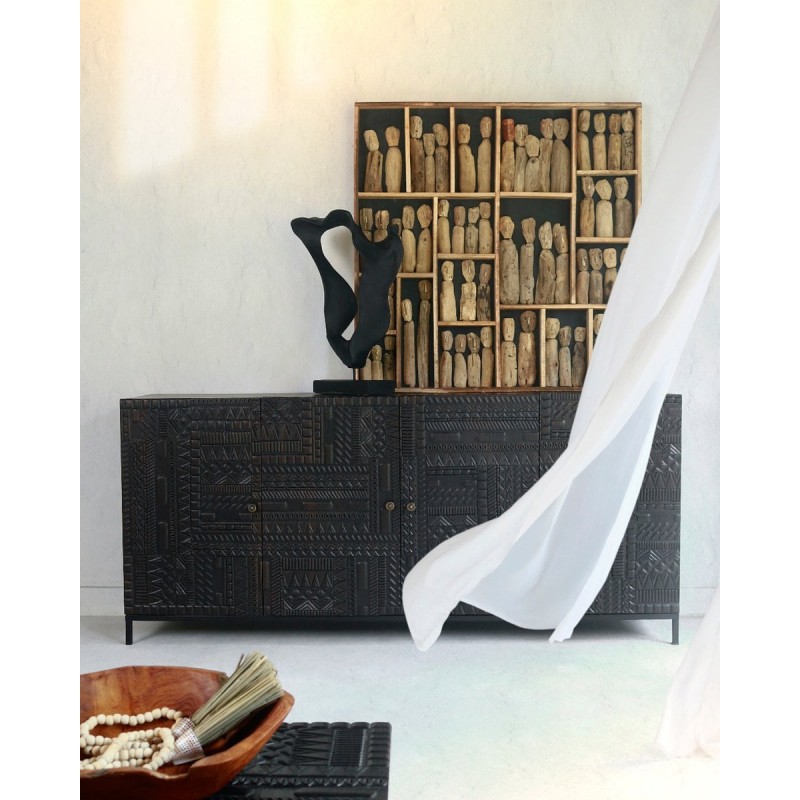 Μπουφές από ξύλο Teak Samarinda-124901  Διάσταση προϊόντος: 180X40X80H