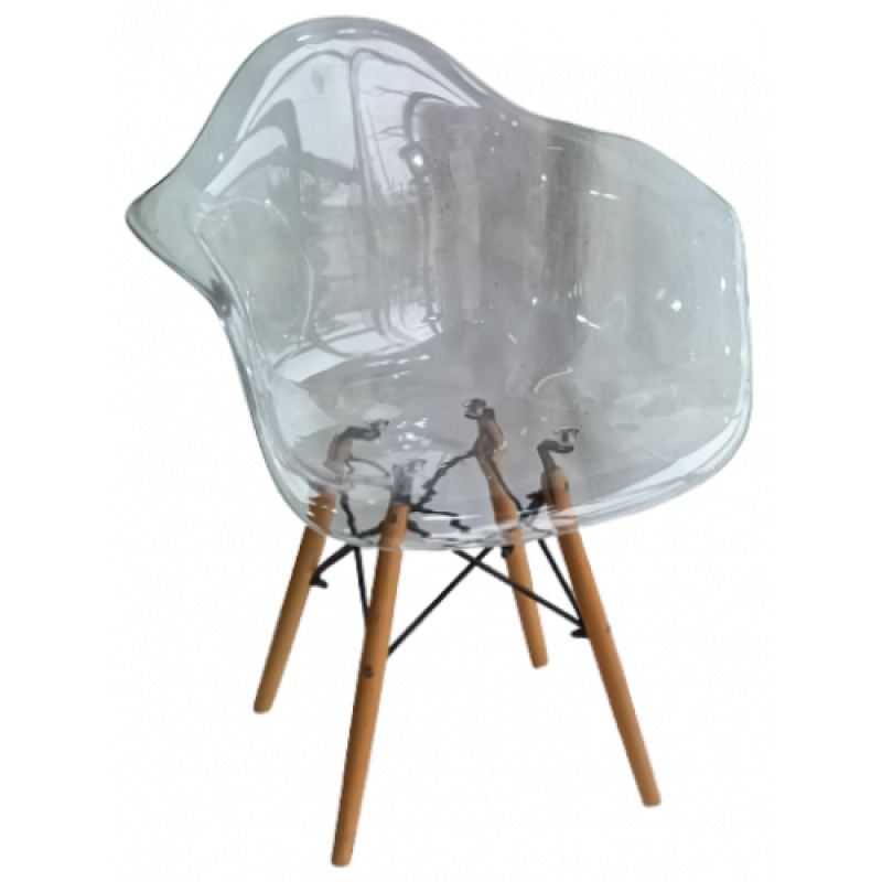  KEAMES-ARMS-PL-W πολυθρόνα plexiglass ΔΙΑΦΑΝΗ / 62x63xH80