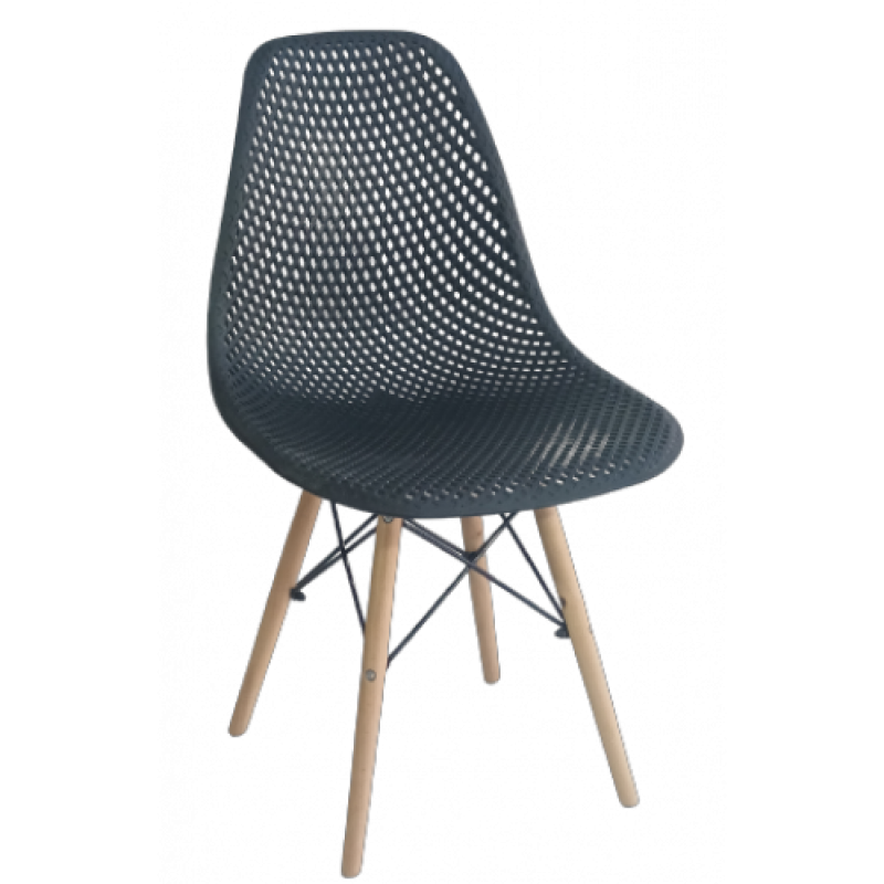 KEAMES-HOLES καρέκλα polypropylene ΜΑΥΡΟ, 45x53xH81