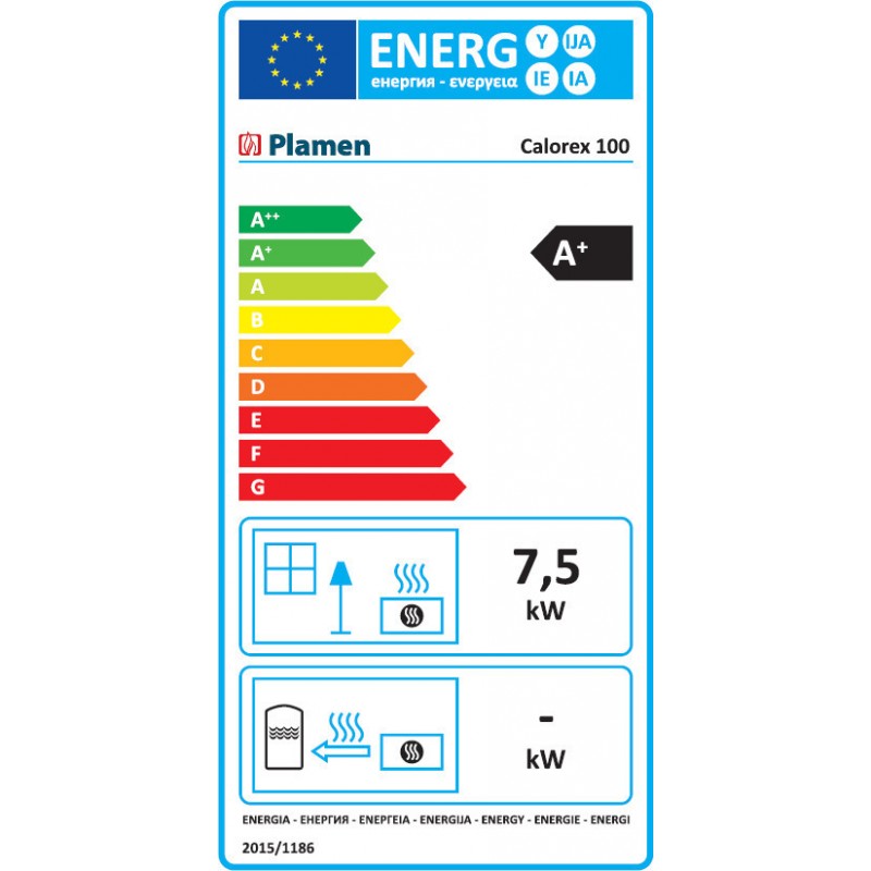 Plamen Calorex 100 Μαντεμένια Ξυλόσομπα με Φούρνο 7.5kW Λευκή Κωδικός: 31400623