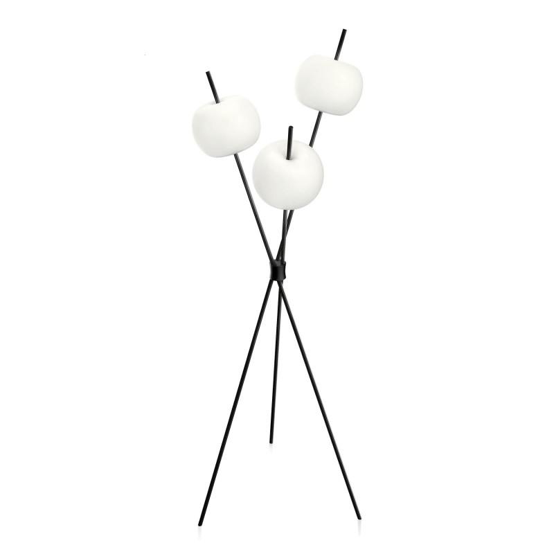Kushi LED Floor Lamp H 140cm white / detail black / frame black / 2700K / 1900lm / CRI>80    K2281059N 