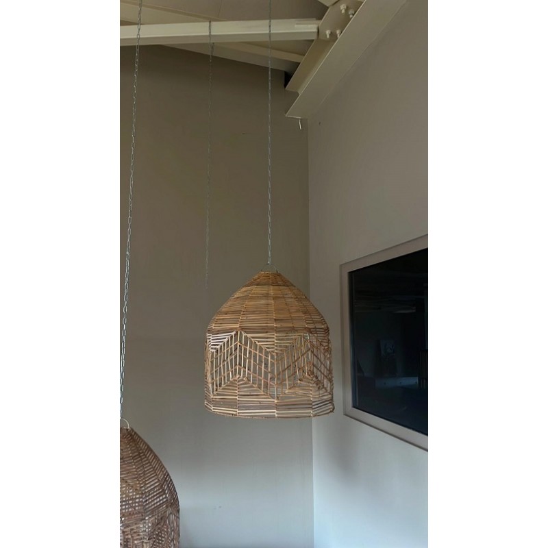 Kρεμαστό φωτιστικό, χειροποίητο, φυσικό ραττάν (Φ35, Φ50,Φ60)  - JKG 400988