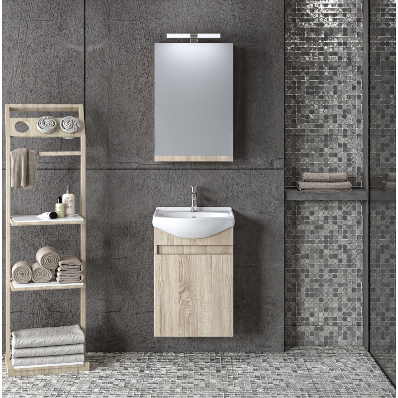 Σετ Έπιπλο Μπάνιου SIENA SONOMA 45 9SSI045SN0W Πάγκο 44.5x26x60cm