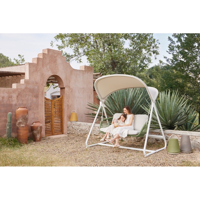 Bari Κούνια Λευκή  αλουμινίου διαστάσεων 190x132x201cm.