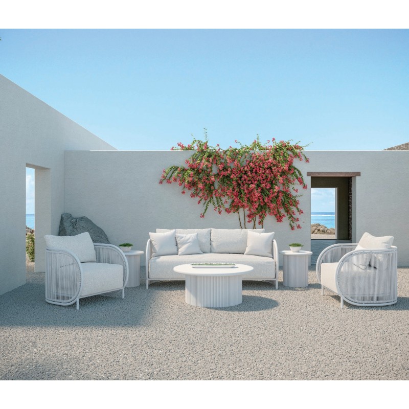 Σετ σαλονιού αλουμίνιο σχοινί -Kamari-3 Lounge Set 6-τεμαχίων  