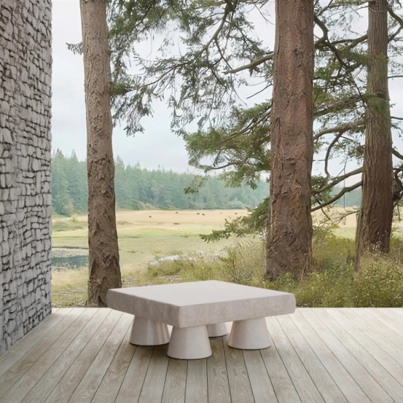 Pensacola/Τ-104x104xY.40,6cm Τραπέζι Μπετού OAT  GFRC (μπετόν οπλισμένο με ίνες γυαλιού)