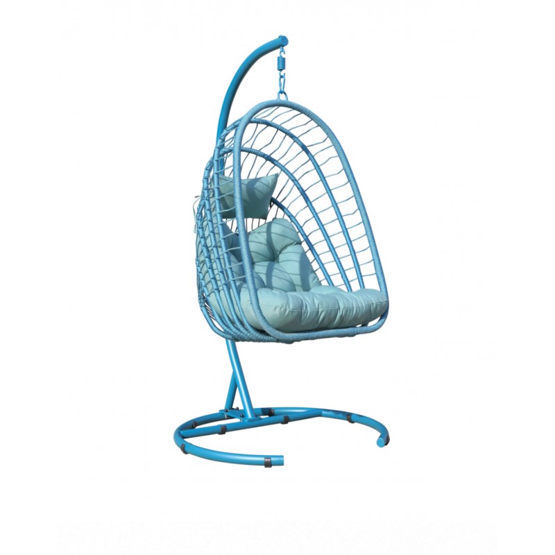 Boom Swing/Blue  Κρεμαστή Κούνια γαλβανισμένο σκελετό ηλεκτροστατικά βαμμένο σε μπλέ χρώμα και κέλυφος αλουμινίου